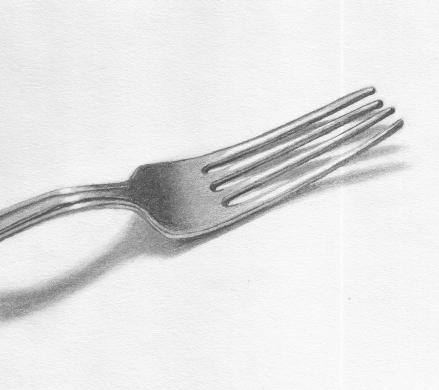 wallpapers Fork Picture Drawing continuous line drawing of fork with a very simple line vector image by c ngupakarti vector stock 254035846