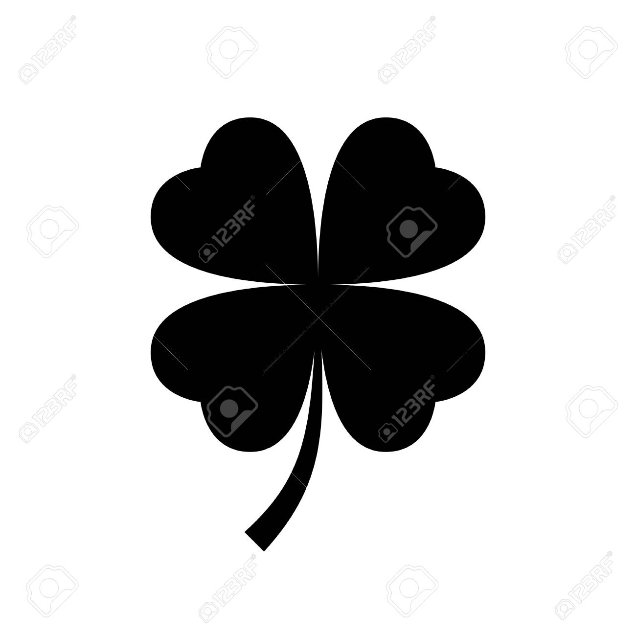 pix Four Leaf Clover Black And White https depositphotos com 167850498 stock illustration four leaf clover black and html
