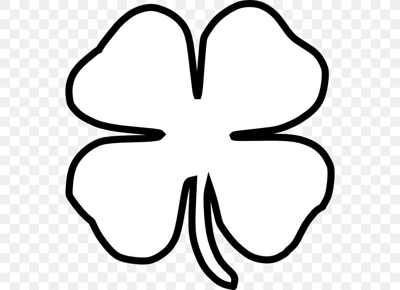 photo Four Leaf Clover Black And White vectorstock