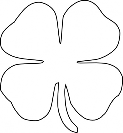 pics Four Leaf Clover Black And White four leaf clover black and white clip