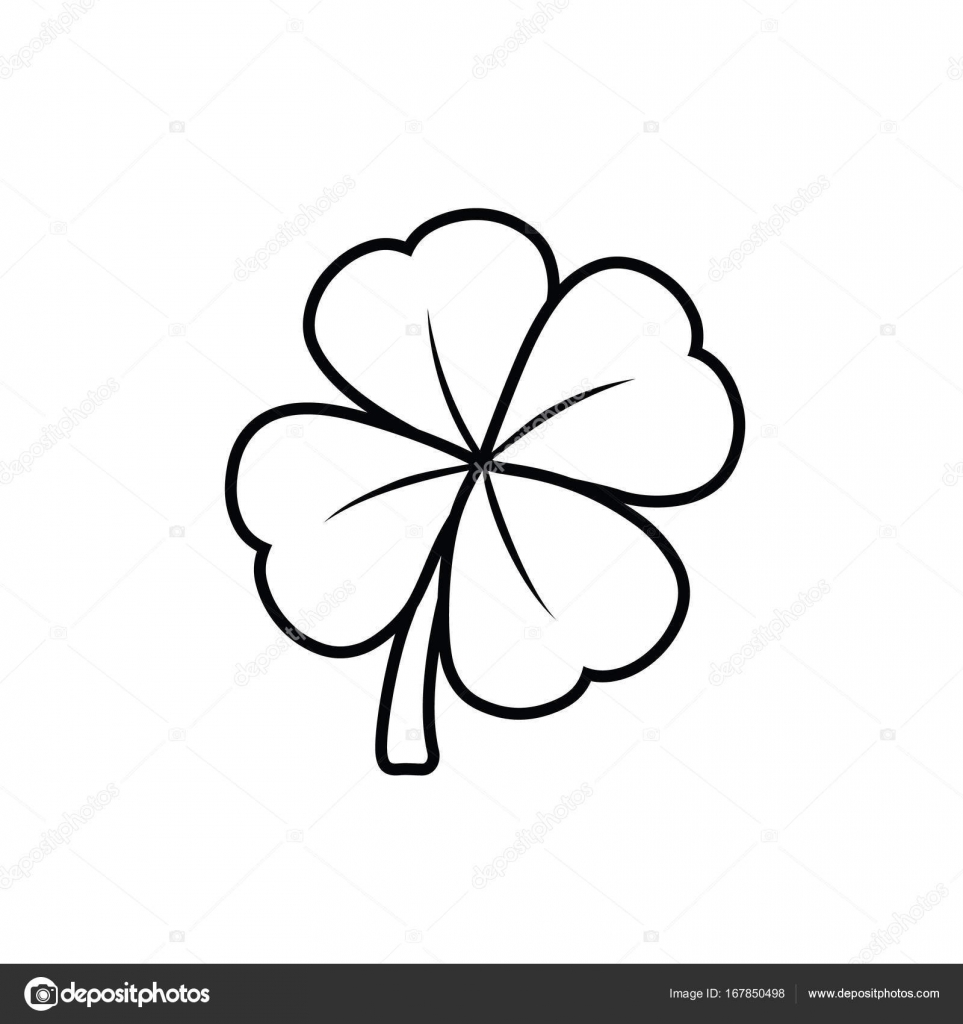 pics Four Leaf Clover Black And White free st patricks day printables four
