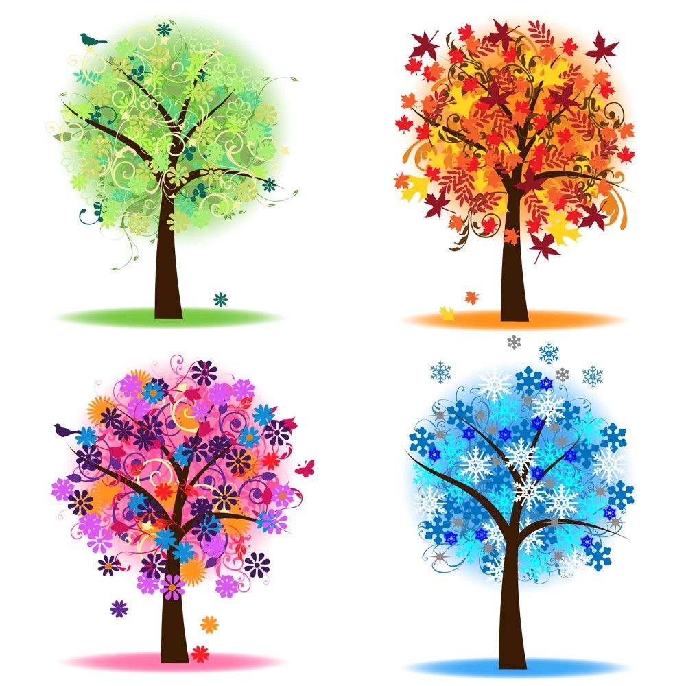 pic Four Seasons Clipart Free https www shutterstock com image vector four seasons trees clipart vector spring 252099868