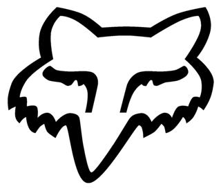 pic Fox Racing Logo Outline fox head logo outline decal sticker