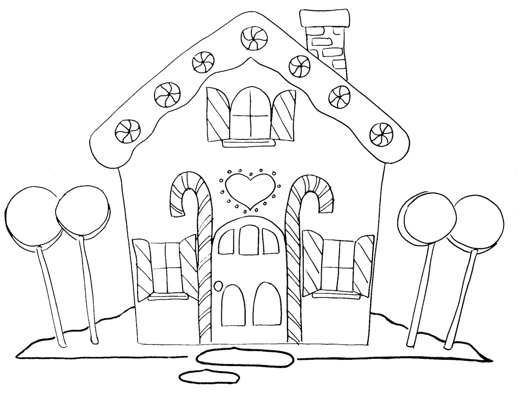 photo Gingerbread House Outline clipartbest