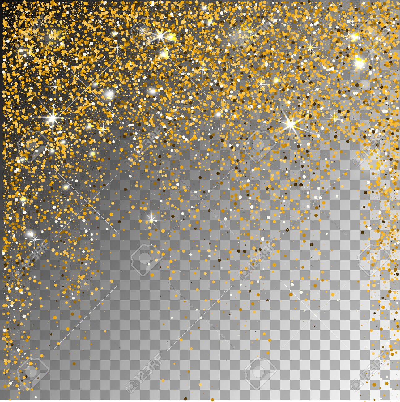 pic Gold Glitter No Background sparkle transparent stock illustrations