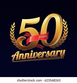 wallpapers Golden Jubilee Year Logo golden jubilee medallion with red