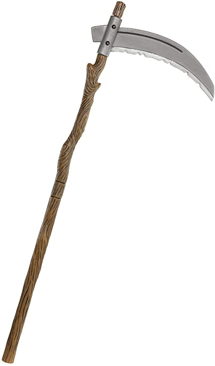 photo Grim Reaper Weapon detachable plastic fake skull grim reaper s scythe sickle weapon prop halloween costume toy
