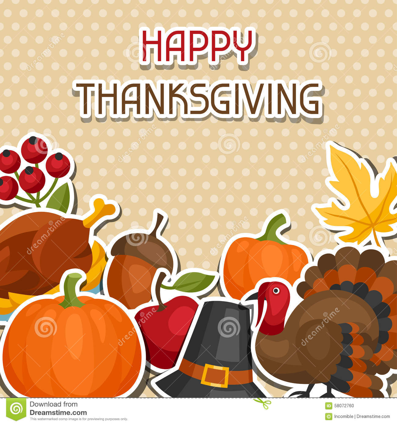 picture Happy Thanksgiving Stickers For Facebook happy thanksgiving day background design with illustration 58072760 megapixl