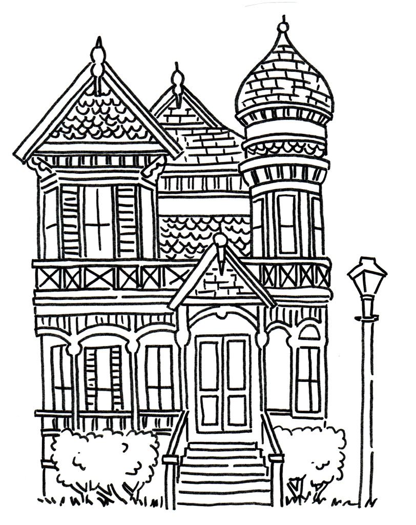 pix Haunted House Line Art here 039 s a haunted house sketch