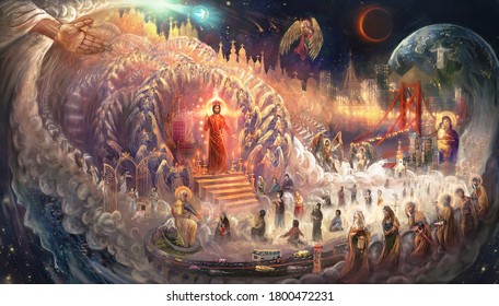 wallpapers Hd Images Of Second Coming Of Jesus Christ https www shutterstock com image illustration jesus second coming on earth 1800472231