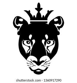 images Head Lioness Silhouette https www shutterstock com image vector isolated vector illustration stylized head wild 1360917290