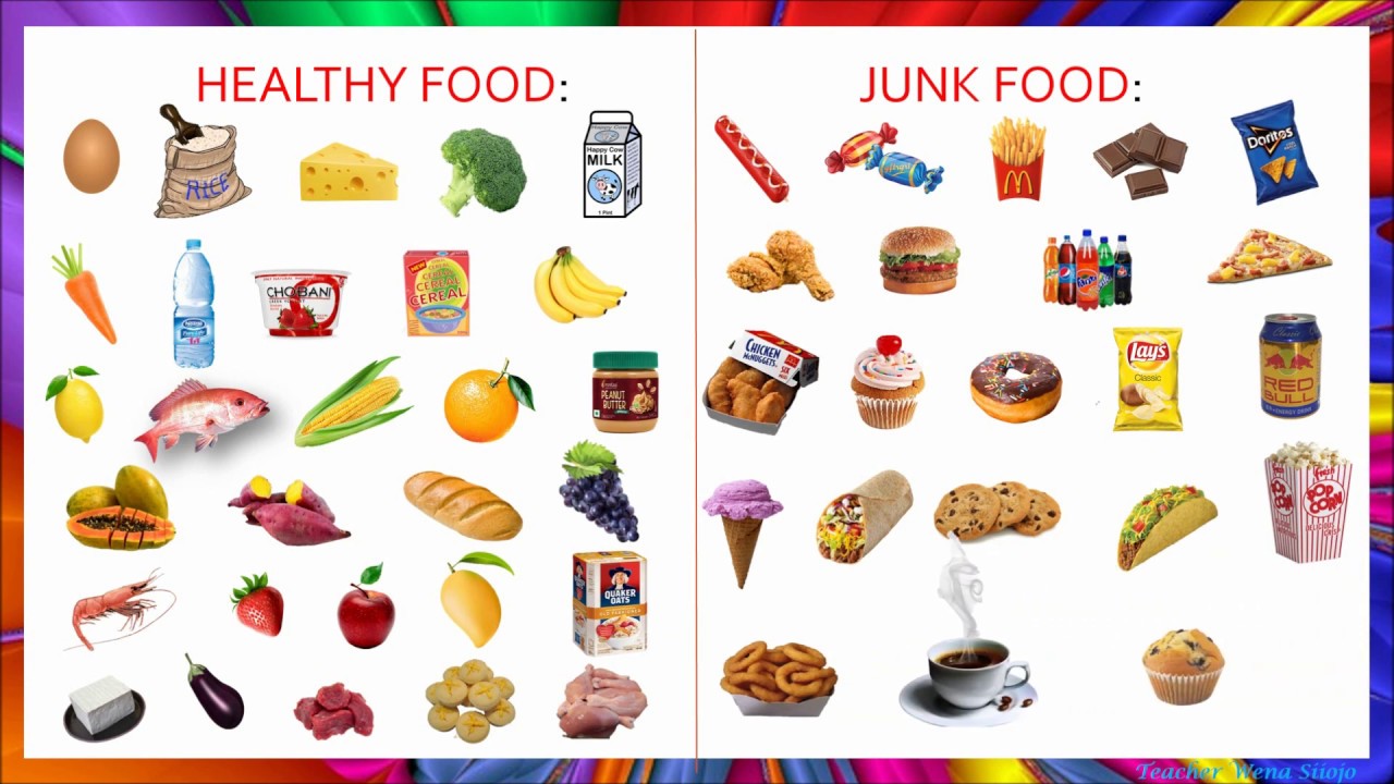 wallpapers Healthy Food Junk Food Pictures healthy food and junk food for preschool children and kindergarten kids