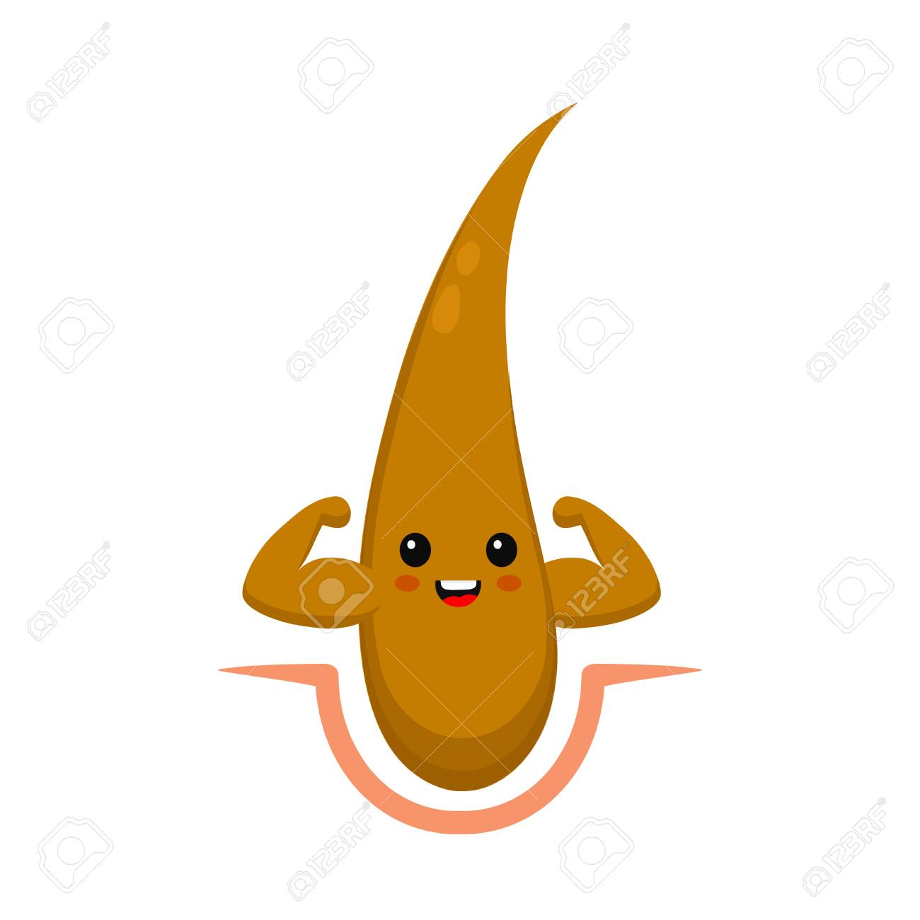 images Healthy Hair Cartoon strong healthy hair character vector flat cartoon illustration