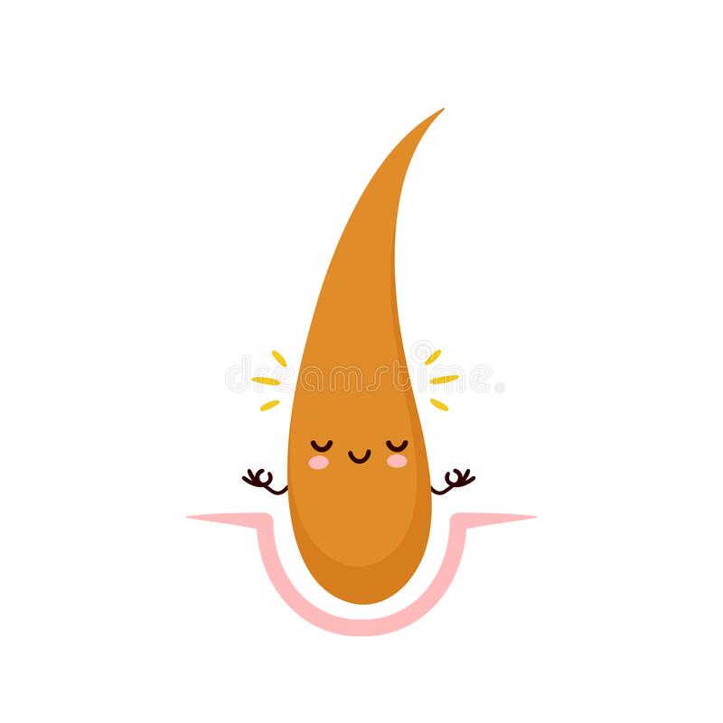 images Healthy Hair Cartoon strong healthy and sad sick unhealthy hair character vector