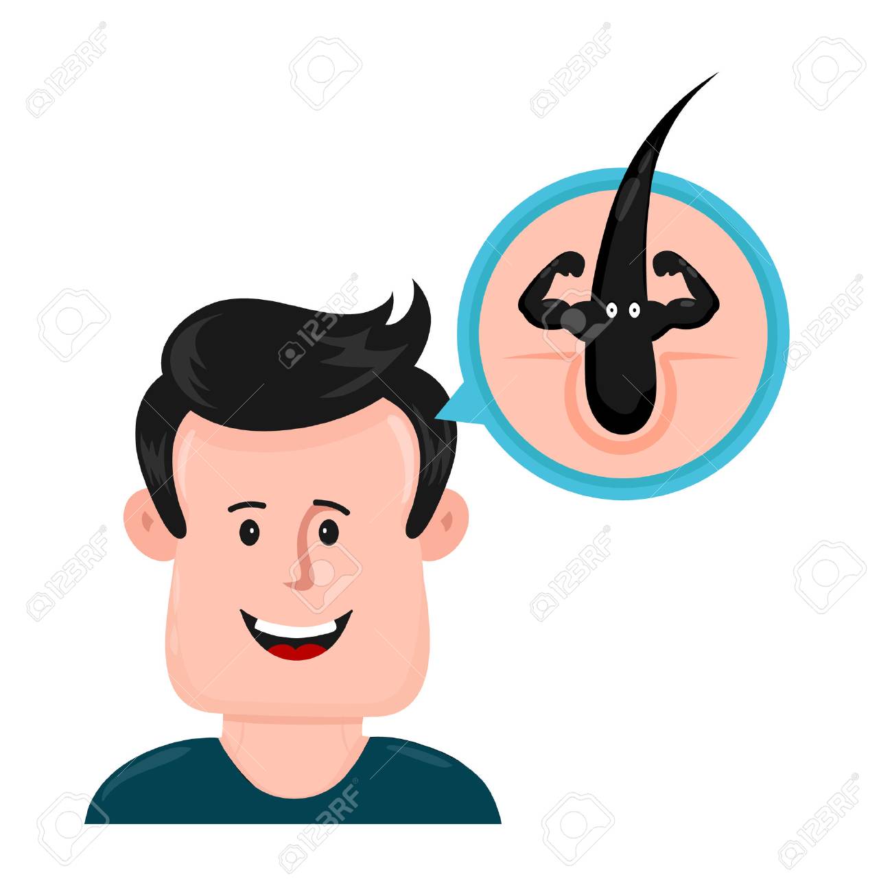 wallpapers Healthy Hair Cartoon can stock photo