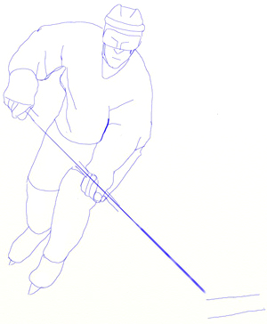 wallpapers Hockey Player Drawing Easy yedraw