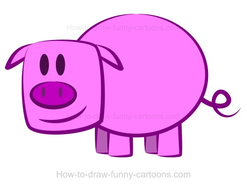 images How To Make A Cartoon Pig how to draw a pig