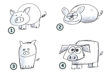 pic How To Make A Cartoon Pig how to draw a pig art projects for kids