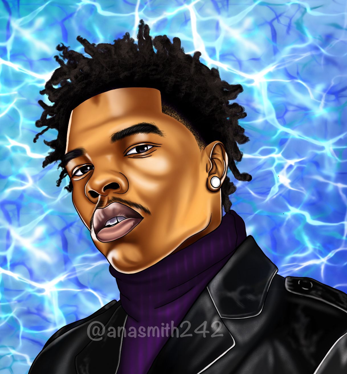 pix Lil Baby Cartoon Art cartoon styled portrait of lil baby
