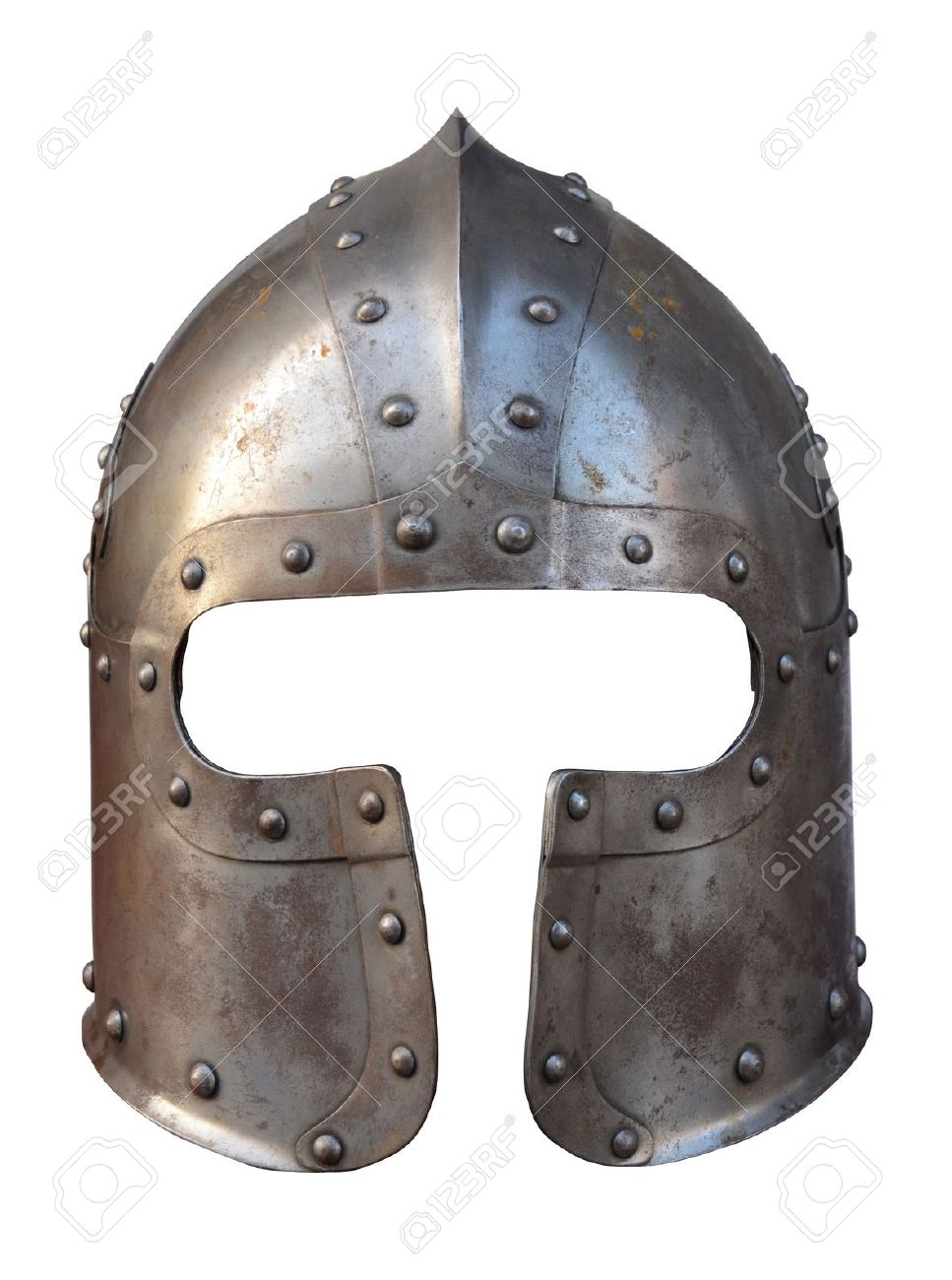 wallpapers Medieval Helmet Transparent isolation of the helmet of a medieval suit of armour on a white