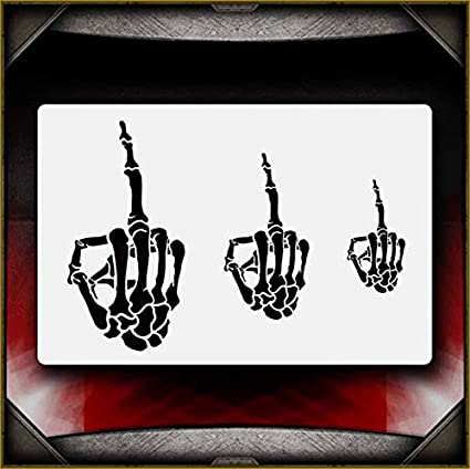 photo Middle Finger Stencil details about realistic hand middle finger bird airbrush painting art template stencil