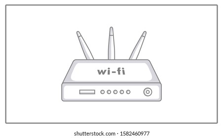 images Modem Drawing https www alamy com hand drawing router on a white background image61778631 html
