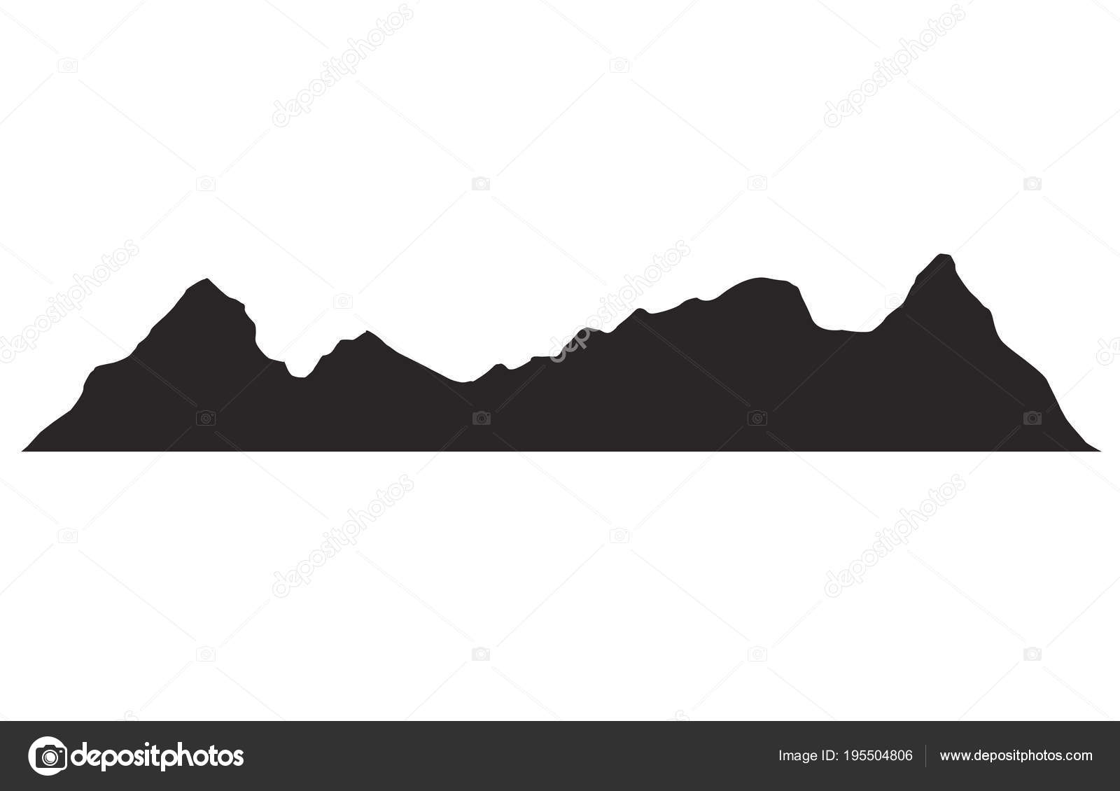 photo Mountain Silhouette Black And White https www dreamstime com mountain silhouette vector icon rocky peaks mountains ranges black white isolated image165754491
