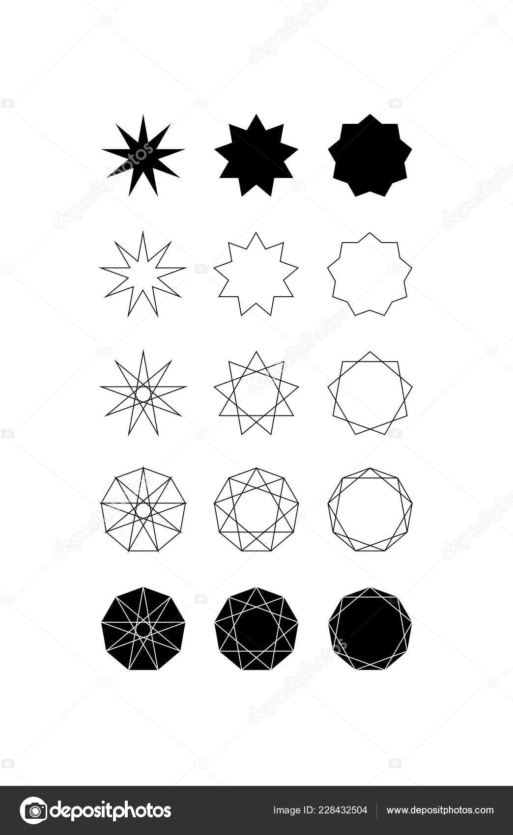 picture Nonagon Star how to draw a nine pointed star 9 4