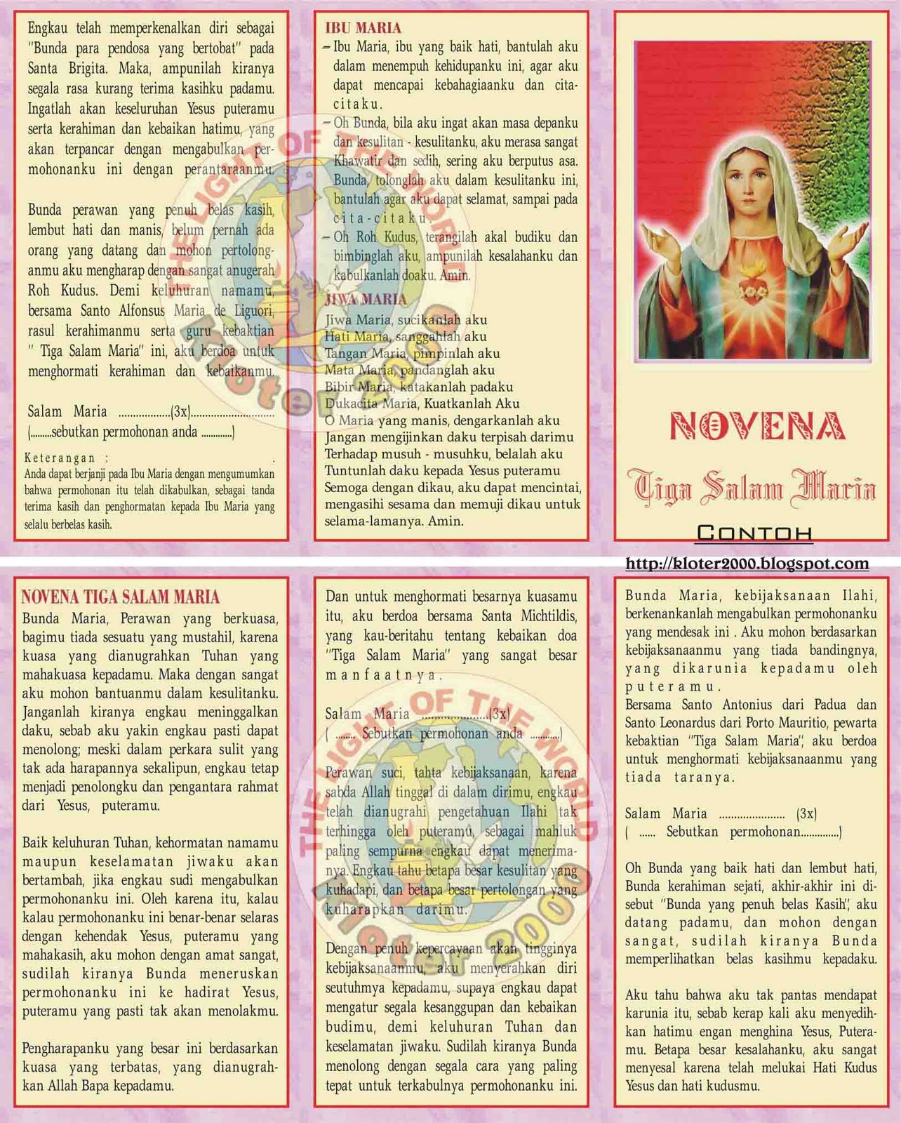 wallpapers Novena Tiga Salam Maria Adalah cara berdoa novena tiga salam maria