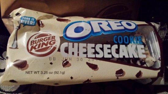 picture Oreo Cheesecake Burger King oreo cheesecake picture of burger
