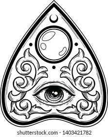 pics Ouija Board Planchette Drawing wychwood cat skull planchette