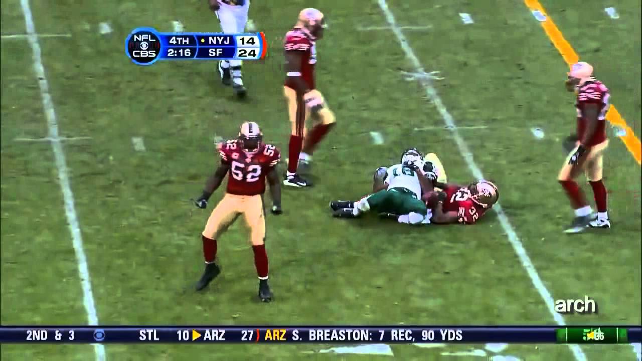 picture Patrick Willis Hit On Brad Smith vicious hit by patrick willis on brad smith