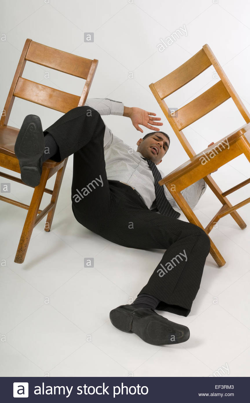 pic Person Falling Off A Chair vectorstock