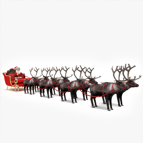 pix Picture Of Santas Sleigh And Reindeer pin on embroidery