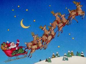 pic Picture Of Santas Sleigh And Reindeer santa s sleigh ride