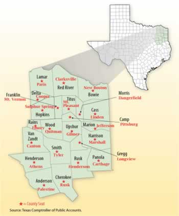 pics Piney Woods Texas Map the wildflower regions and vegetational