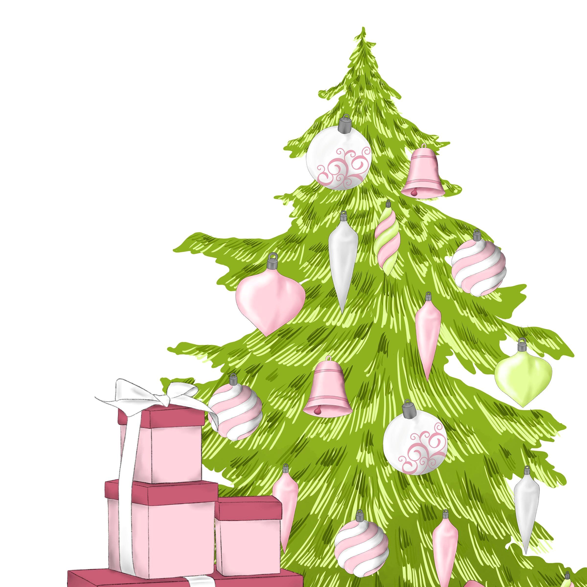 pic Pink And Green Christmas Clipart pinterest