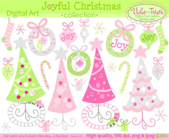 photo Pink And Green Christmas Clipart pinterest