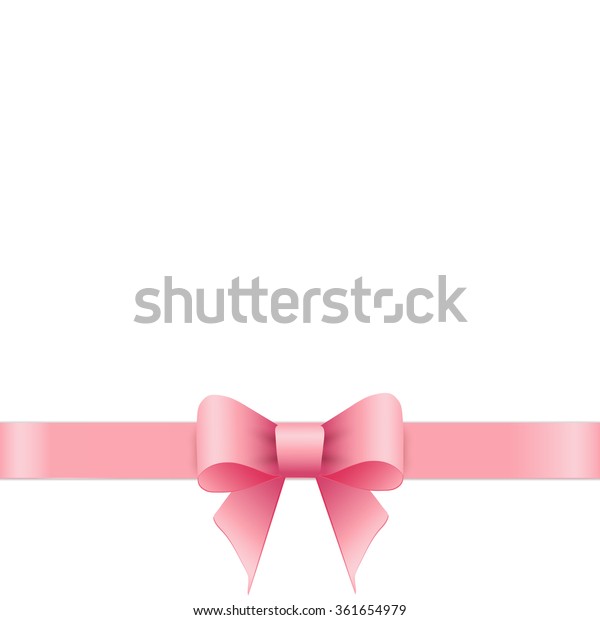 pic Pink Bow White Background depositphotos