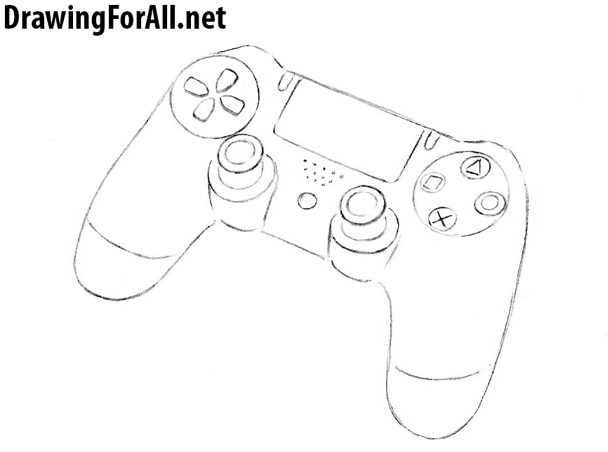 picture Ps2 Controller Drawing dualshock 2 controller dimensions