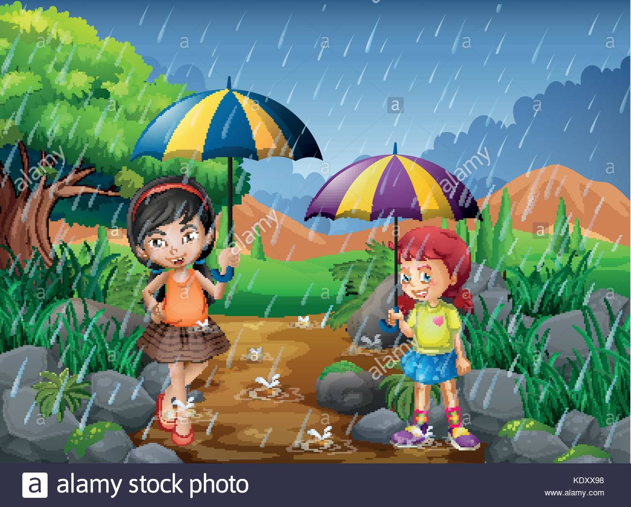 pics Rainy Season Animated vector cartoon rainy day images