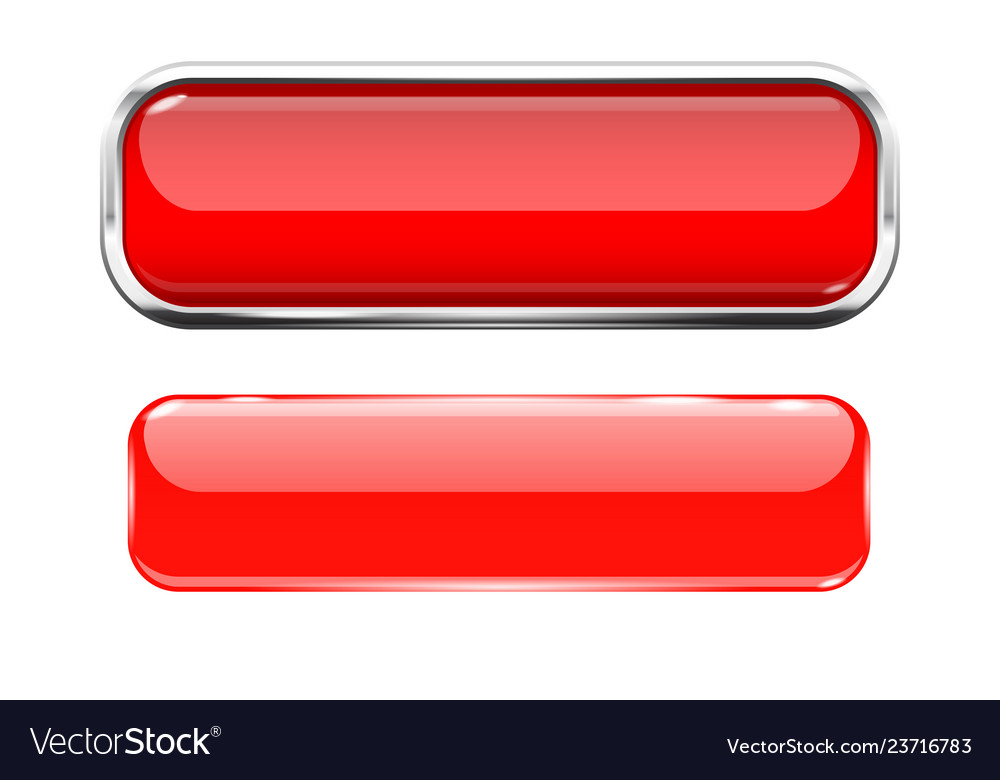 pix Rectangle Red Button vectorstock