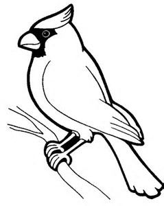pix Red Bird Outline cardinal bird vintage bean stitch embroidery design quick etsy