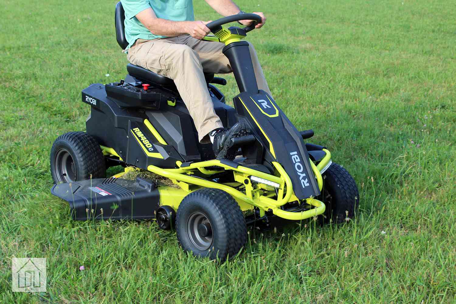pix Ryobi Rm480 farmer tested ryobi 480e electric riding mower part 1