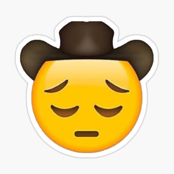pics Sad Cowboy Emoji Png redbubble