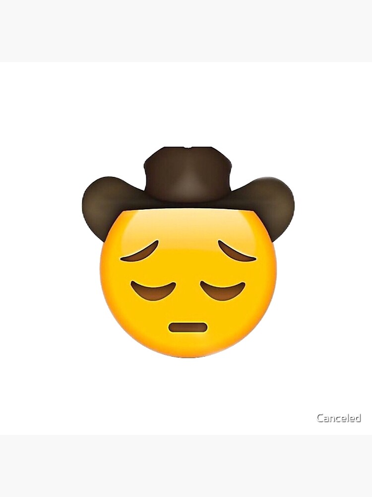 wallpapers Sad Cowboy Emoji Png redbubble