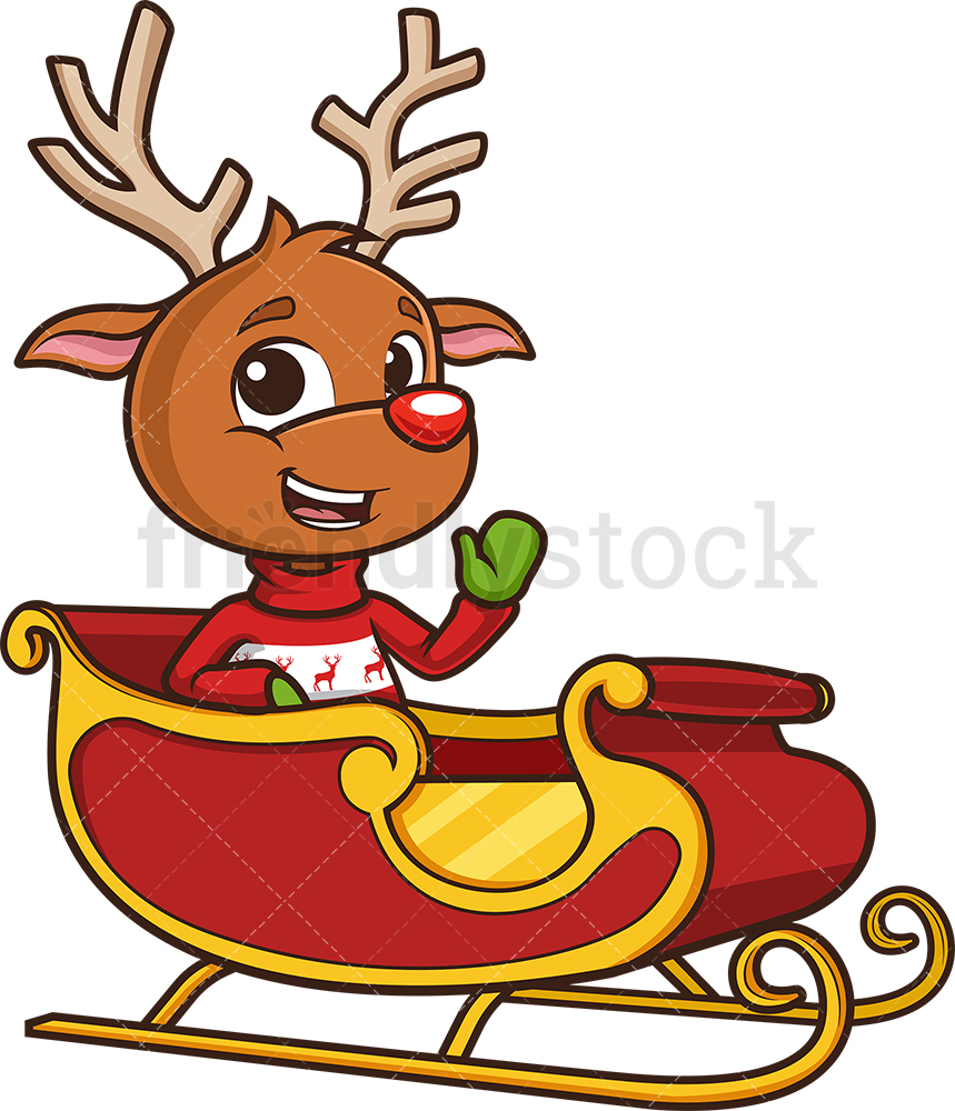picture Santa Sleigh And Reindeer Cartoon https depositphotos com 132073474 stock photo cartoon santa sleigh and reindeer html