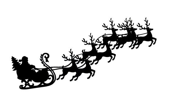 wallpapers Santa Sleigh And Reindeer Clipart free santas sleigh clip art with no
