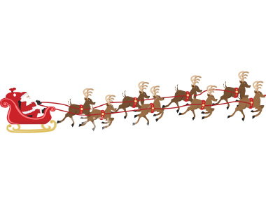 picture Santa Sleigh And Reindeer Clipart santa sleigh silhouette