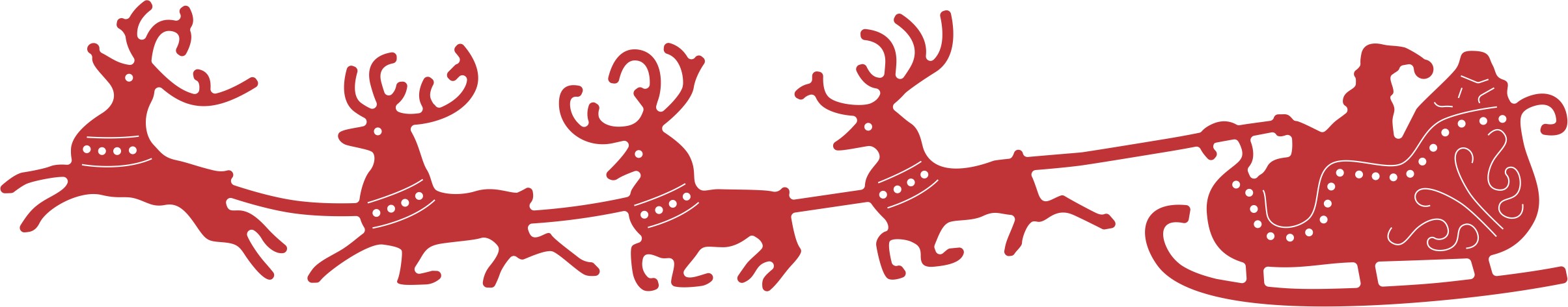 picture Santa Sleigh And Reindeer Clipart clipart library
